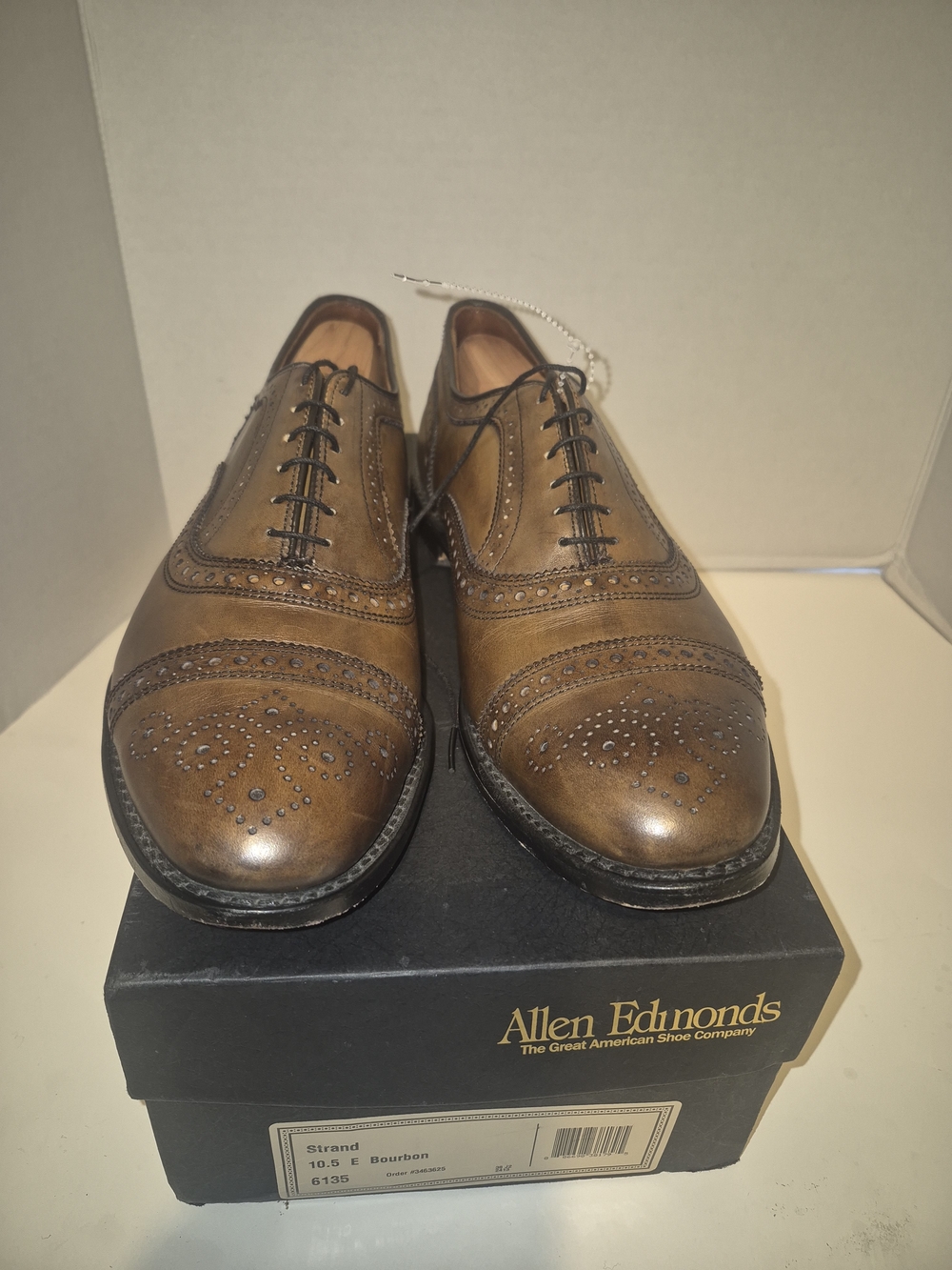 Allen Edmonds Bourbon Brown Brogue Cap-Toe Oxfords